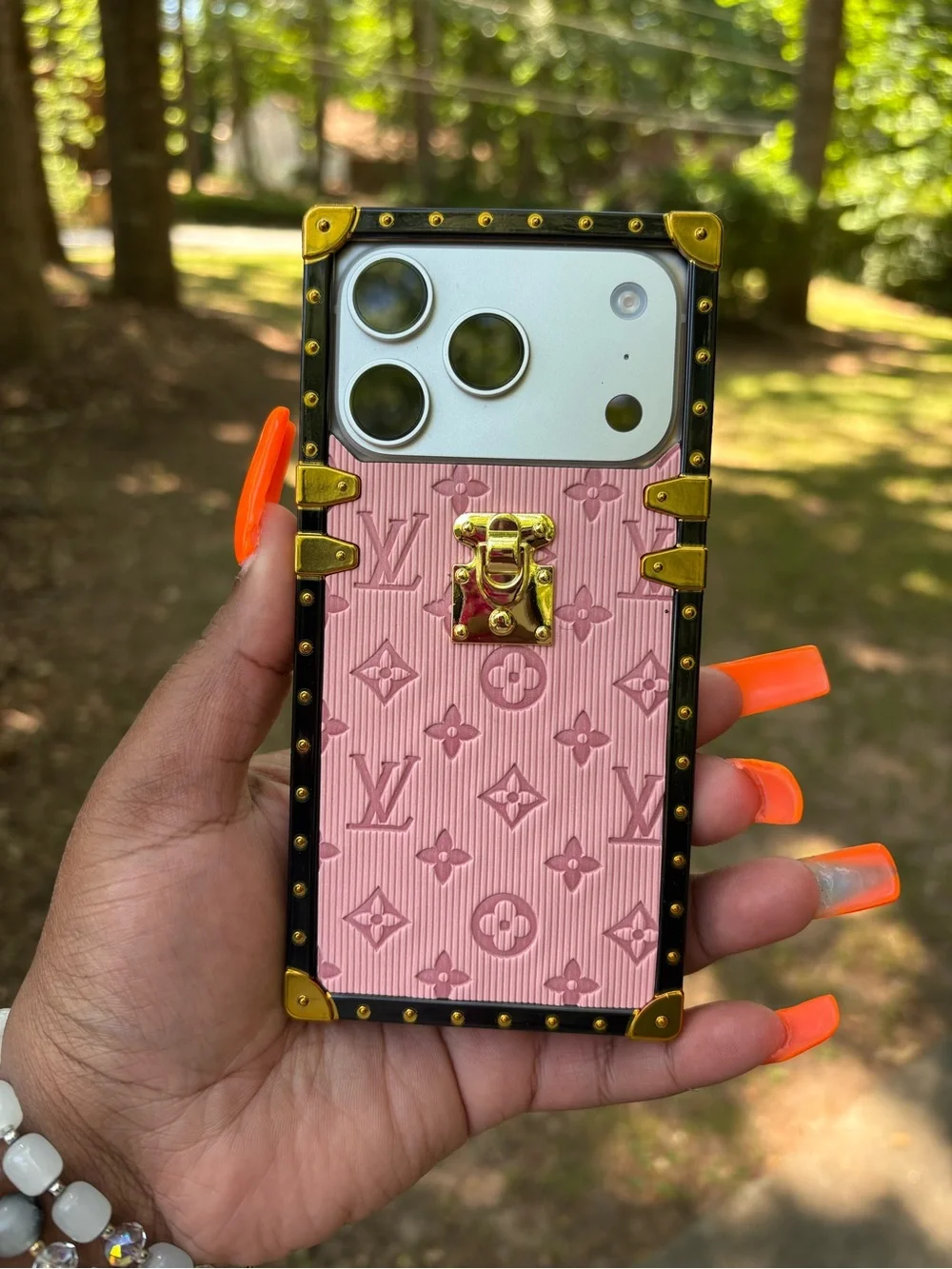Trunk Style Phone Case - Pink